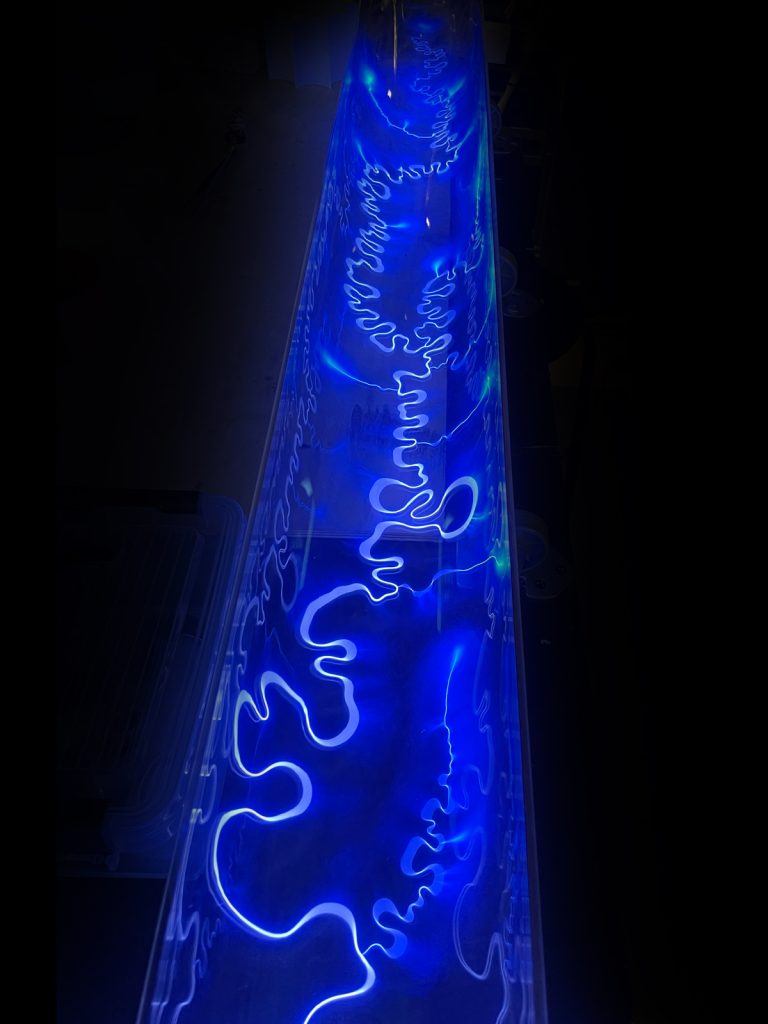 Aggressive Blue — twisted deep-blue lightning