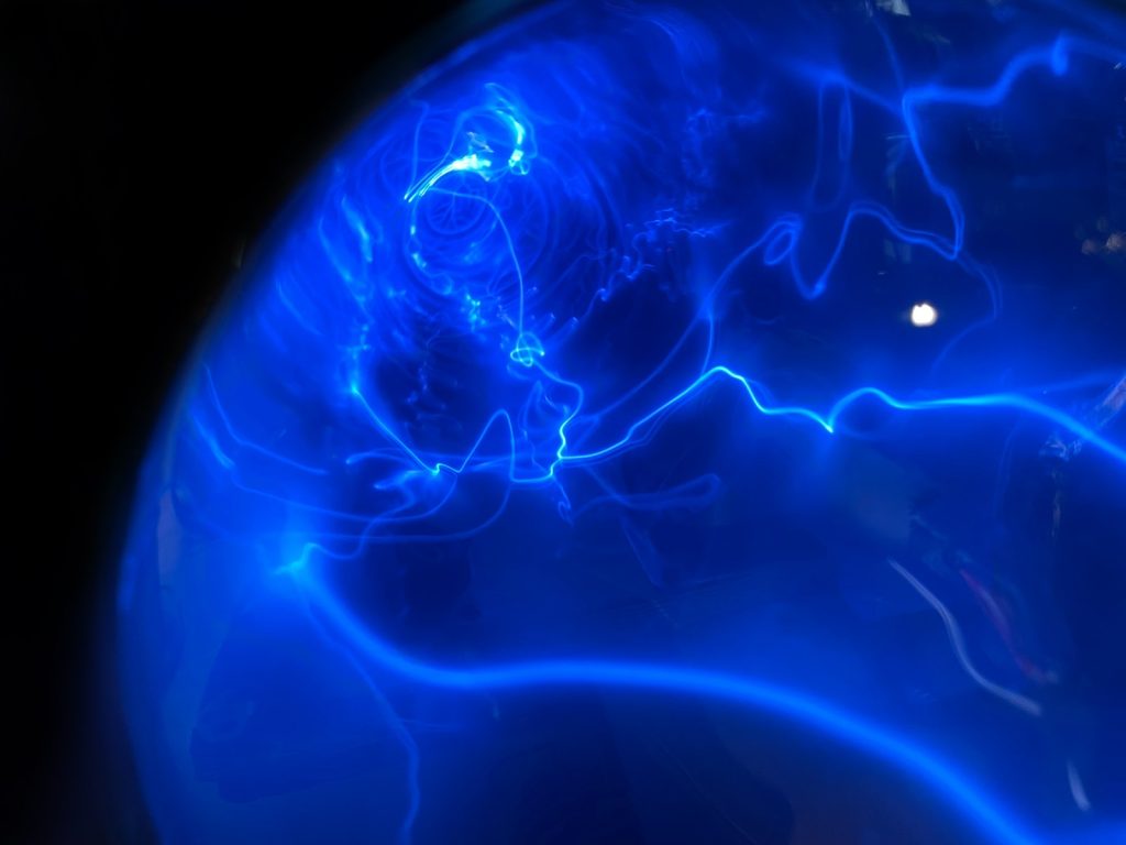 Blue — looking into the tube from the end