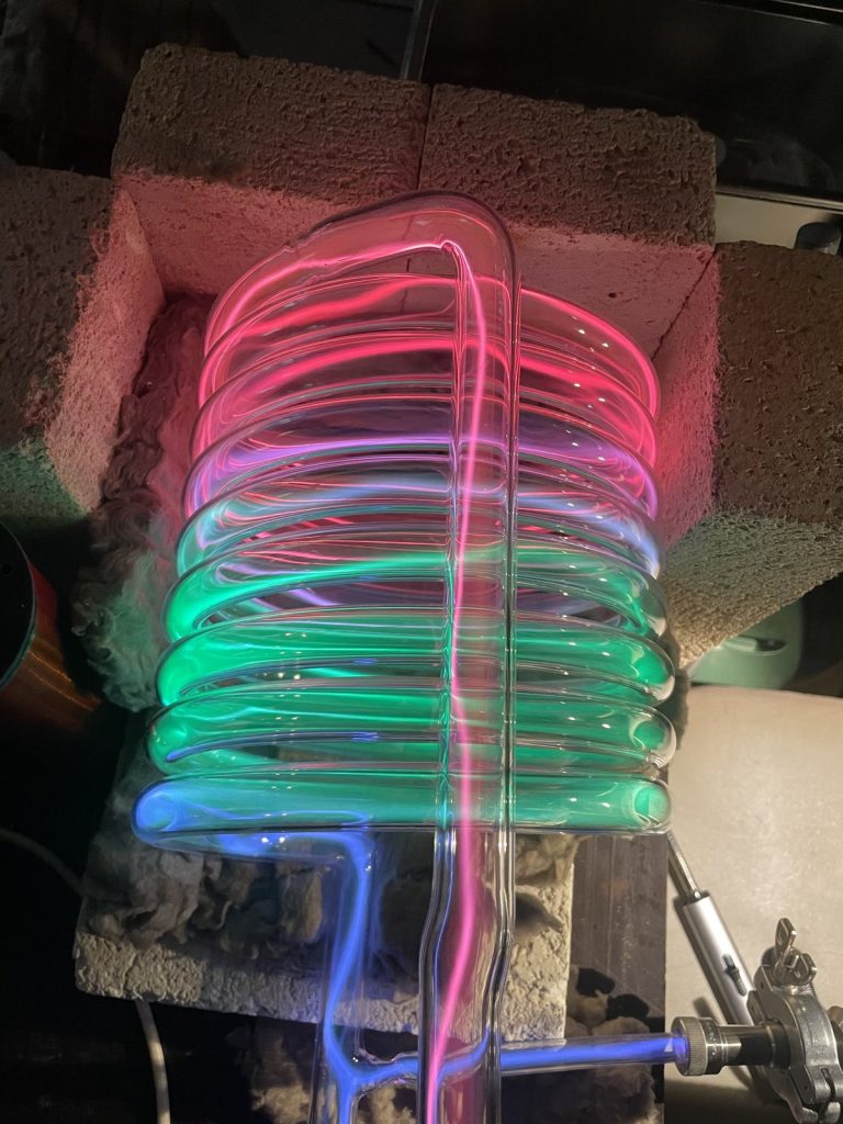An experiment: the spiral glowing in every colour